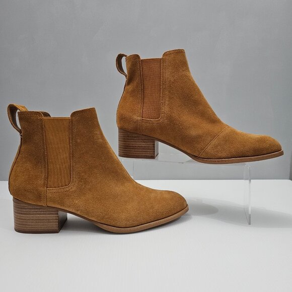 NEW Rag & Bone Walker Ankle Bootie Womens EU 41 Chesnut Tan Suede Chelsea Heel - Picture 3 of 13